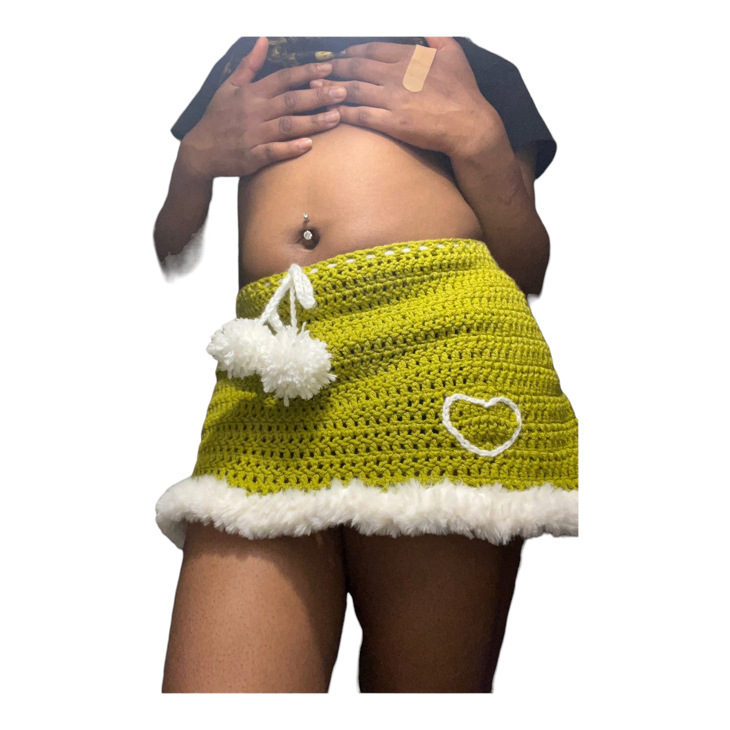 Fuzzy Heart Skirt