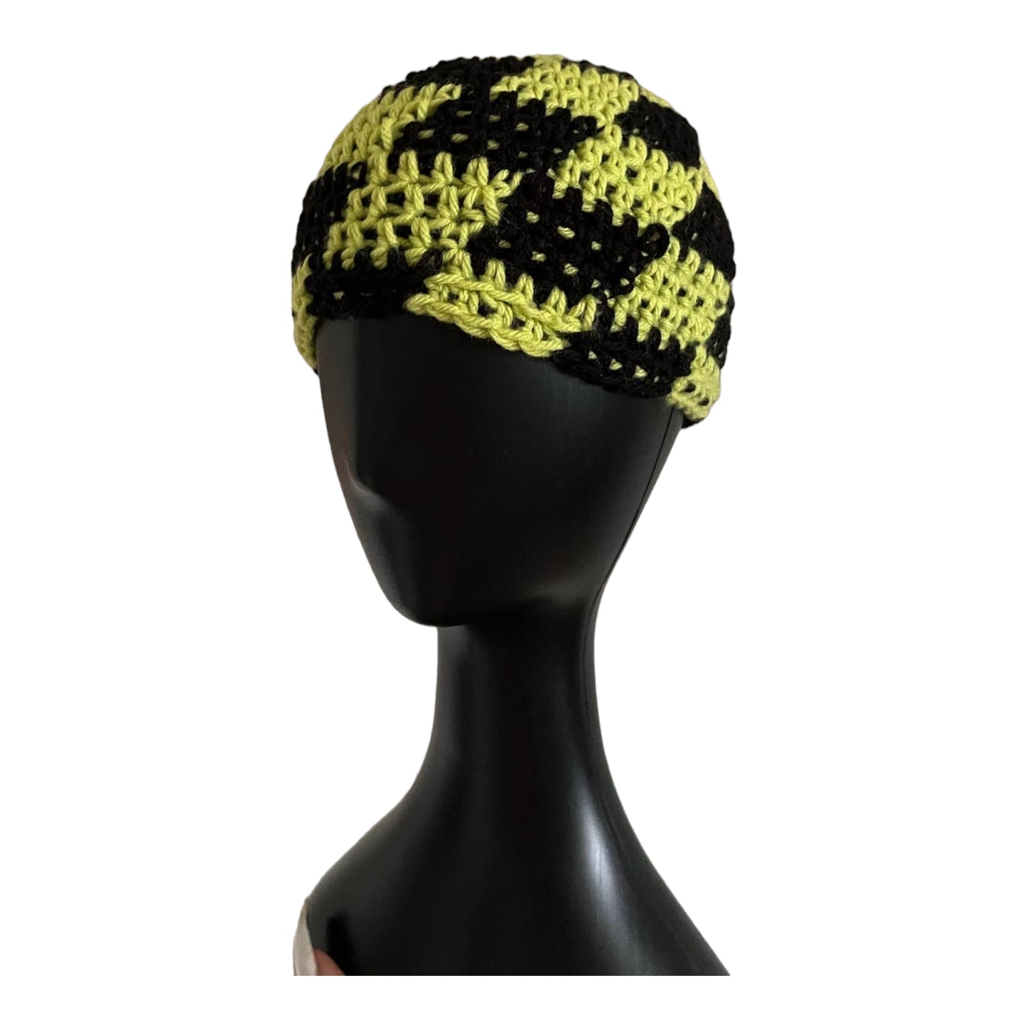 Black & Green Checkerboard Hat