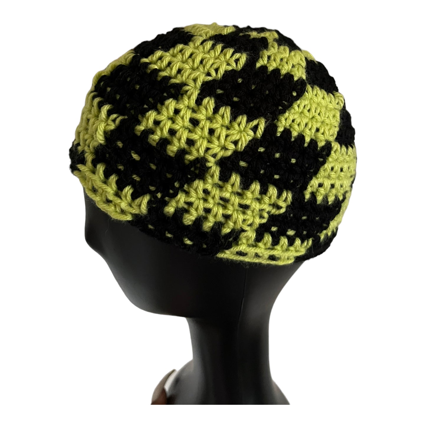 Black & Green Checkerboard Hat