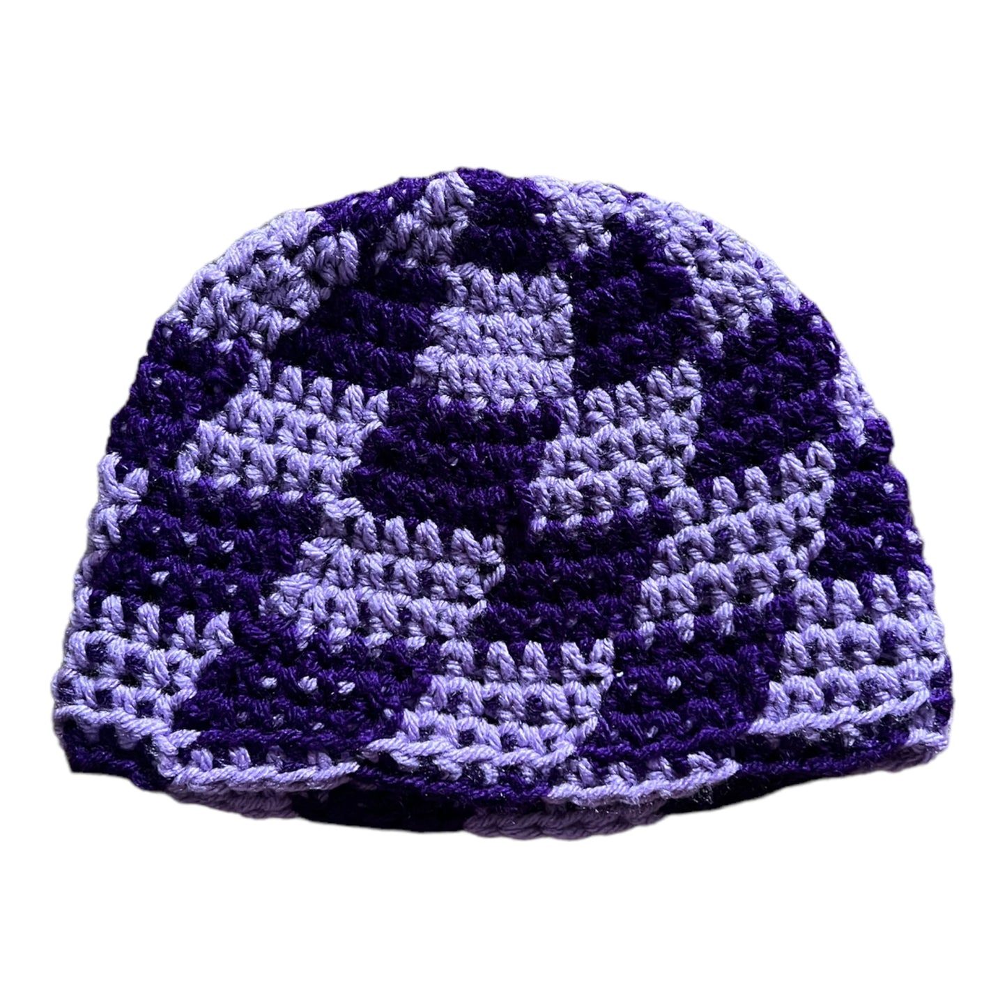 Two Toned Purple Checkerboard Hat