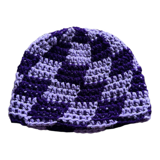 Two Toned Purple Checkerboard Hat