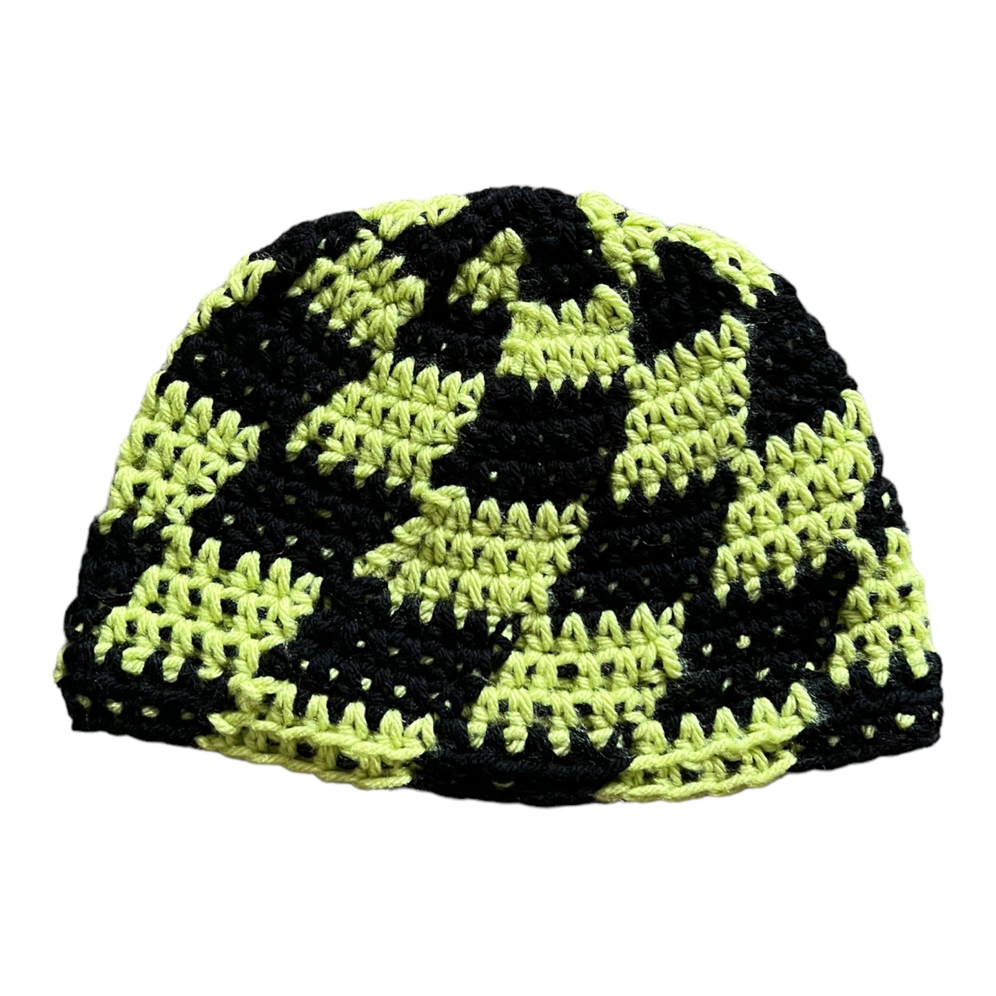 Black & Green Checkerboard Hat