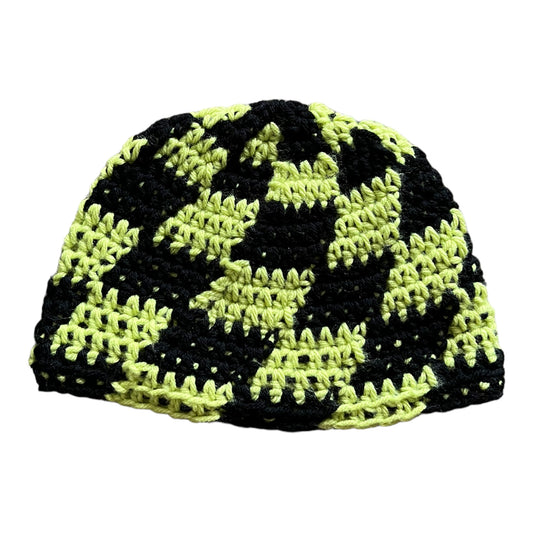 Black & Green Checkerboard Hat