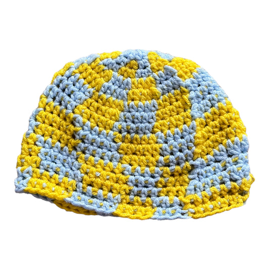Blue & Yellow Checkerboard Hat