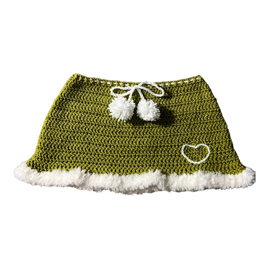 Fuzzy Heart Skirt
